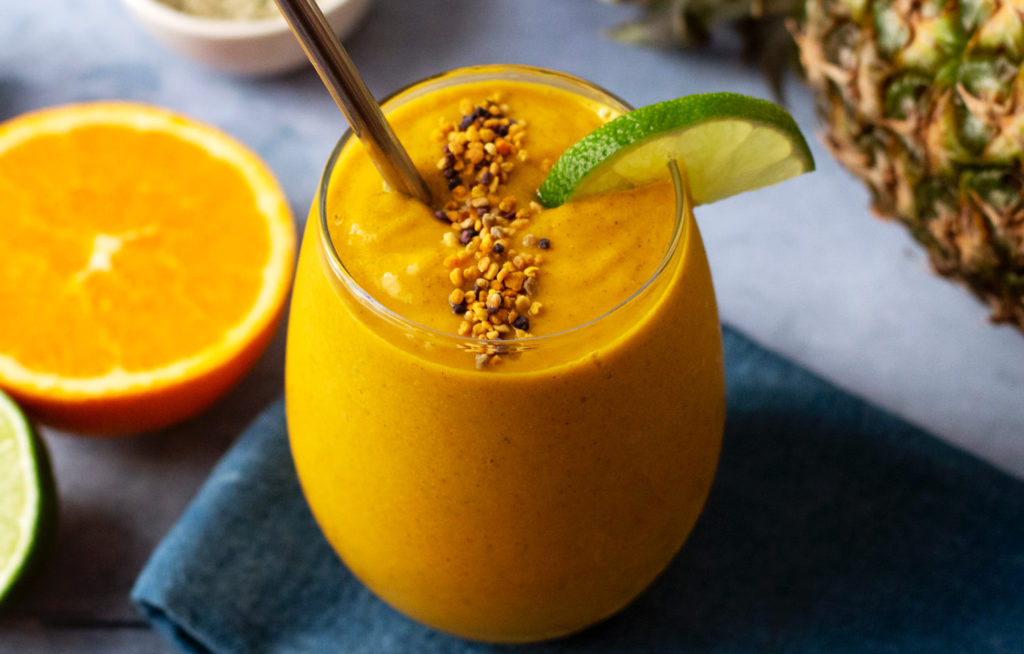 A Grounding Golden Turmeric Smoothie for Fall