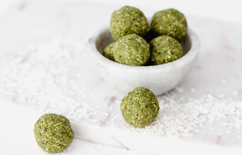 DIY No-Date Matcha Energy Bites for St. Patrick’s Day