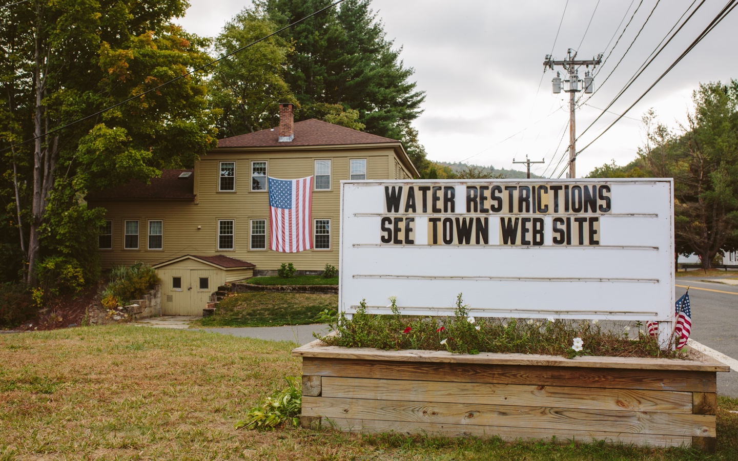 Town Water Restrictions Sign Water Scarcity