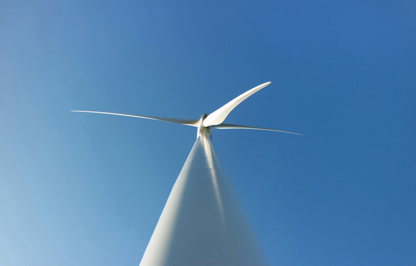 Looking Up At Wind Turbine