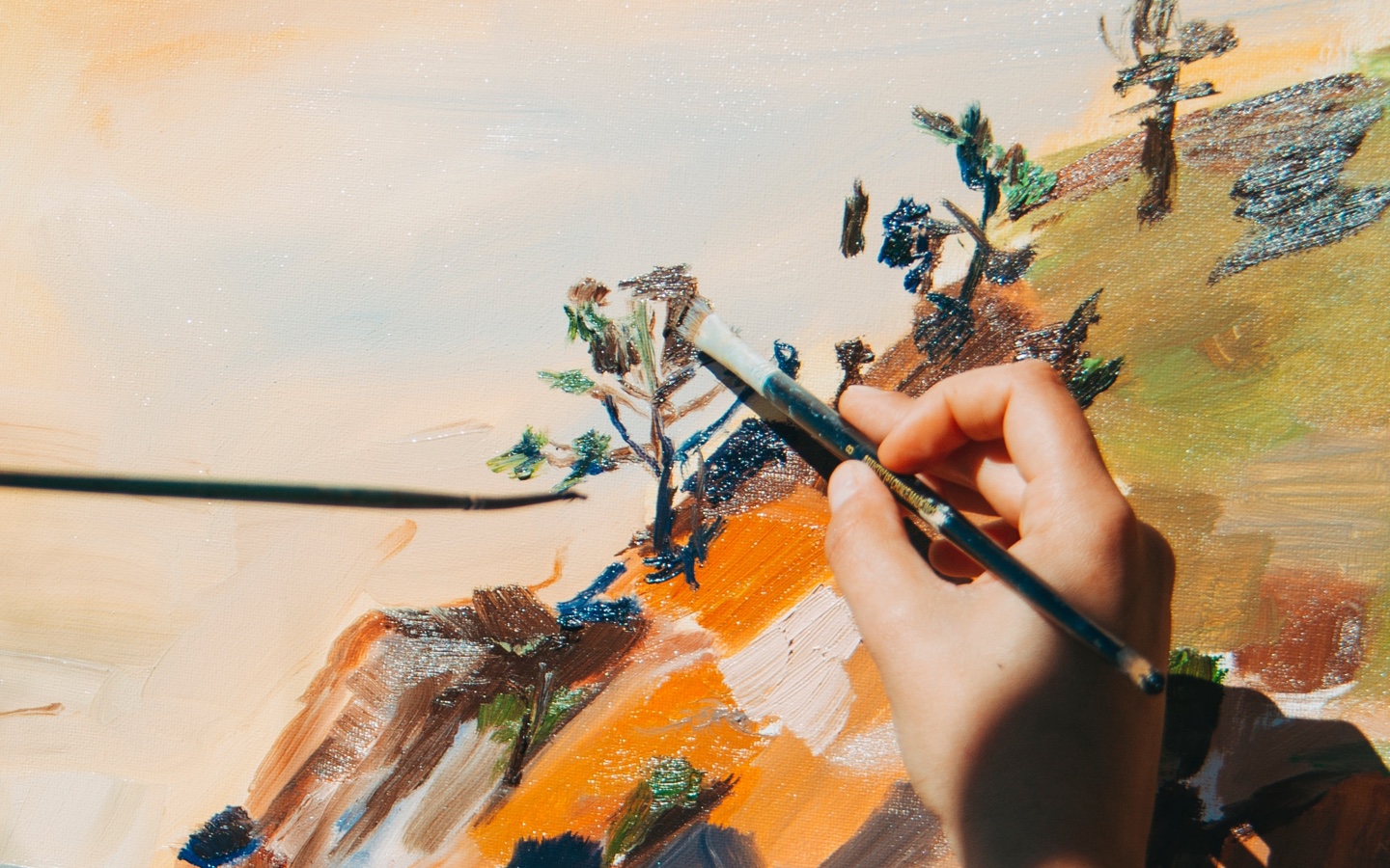 Abstract Painting Close Up