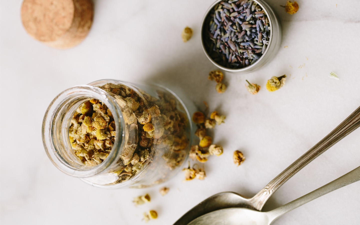 Dried Chamomile and Lavender