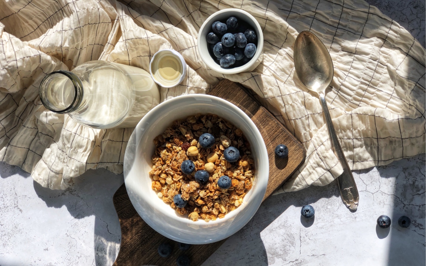 Granola With Blueberries Breakfast