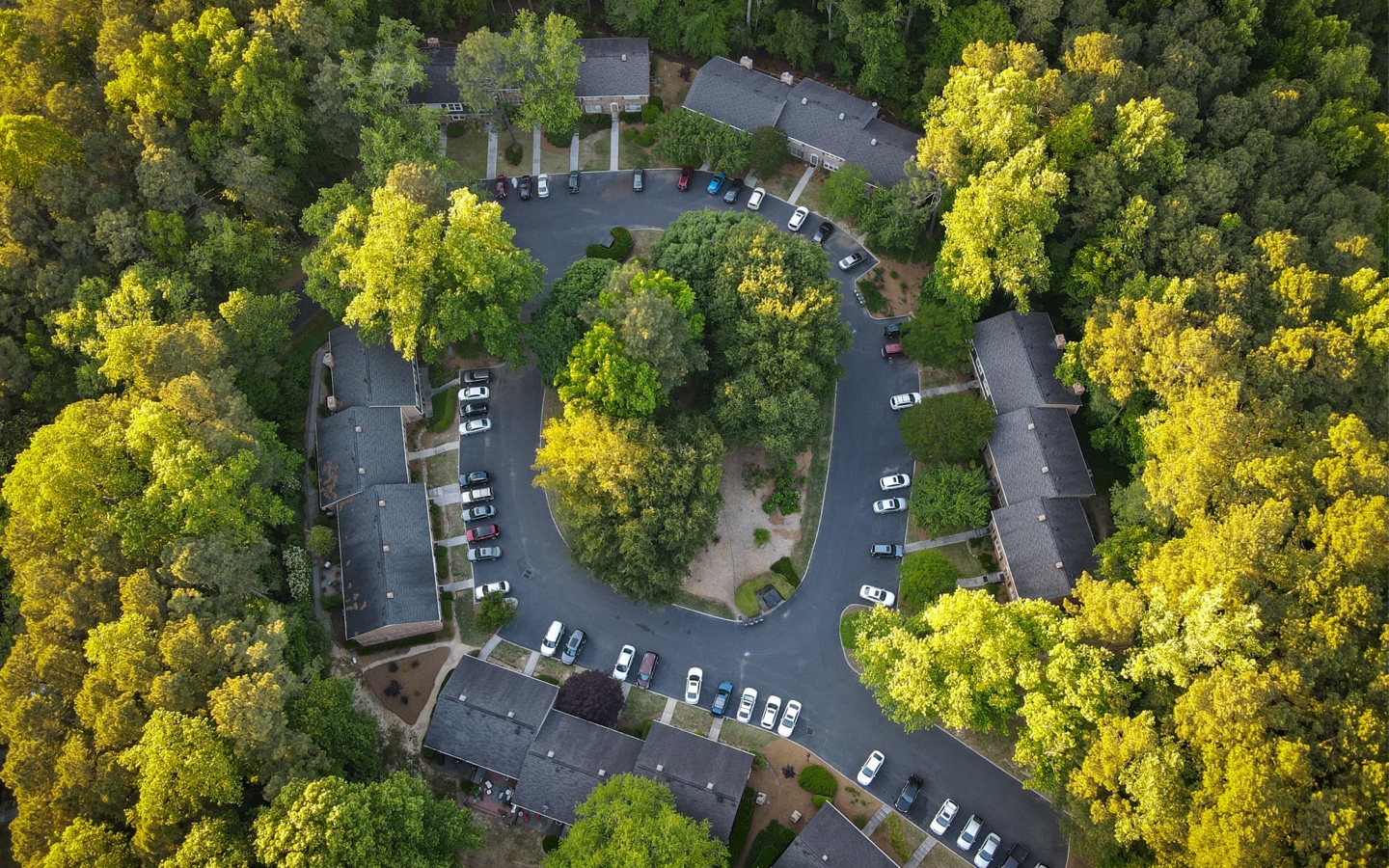 Aerial Shot of Residential Homes in Atlanta