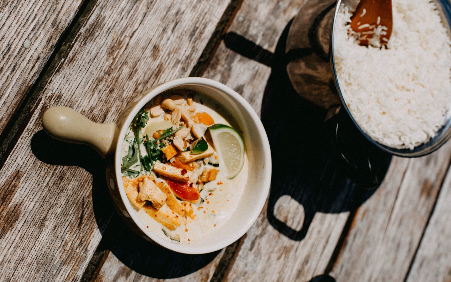 Green Curry Tofu With Rice