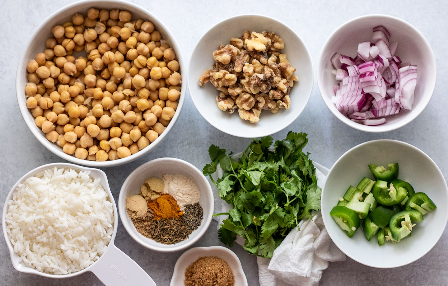 Vegan Curry Chickpea Burger Ingredients