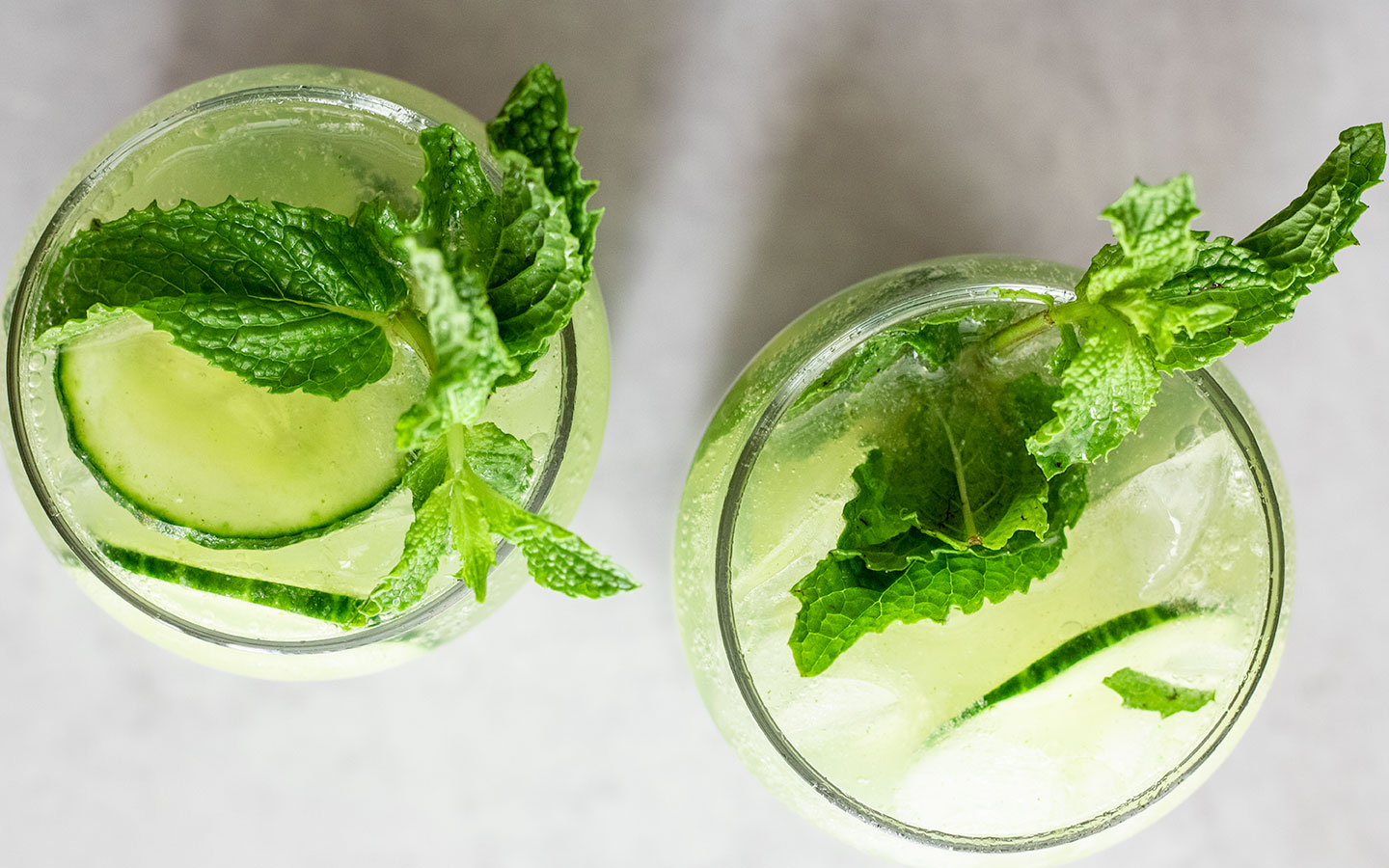 Cucumber Mint Agua Fresca From Above