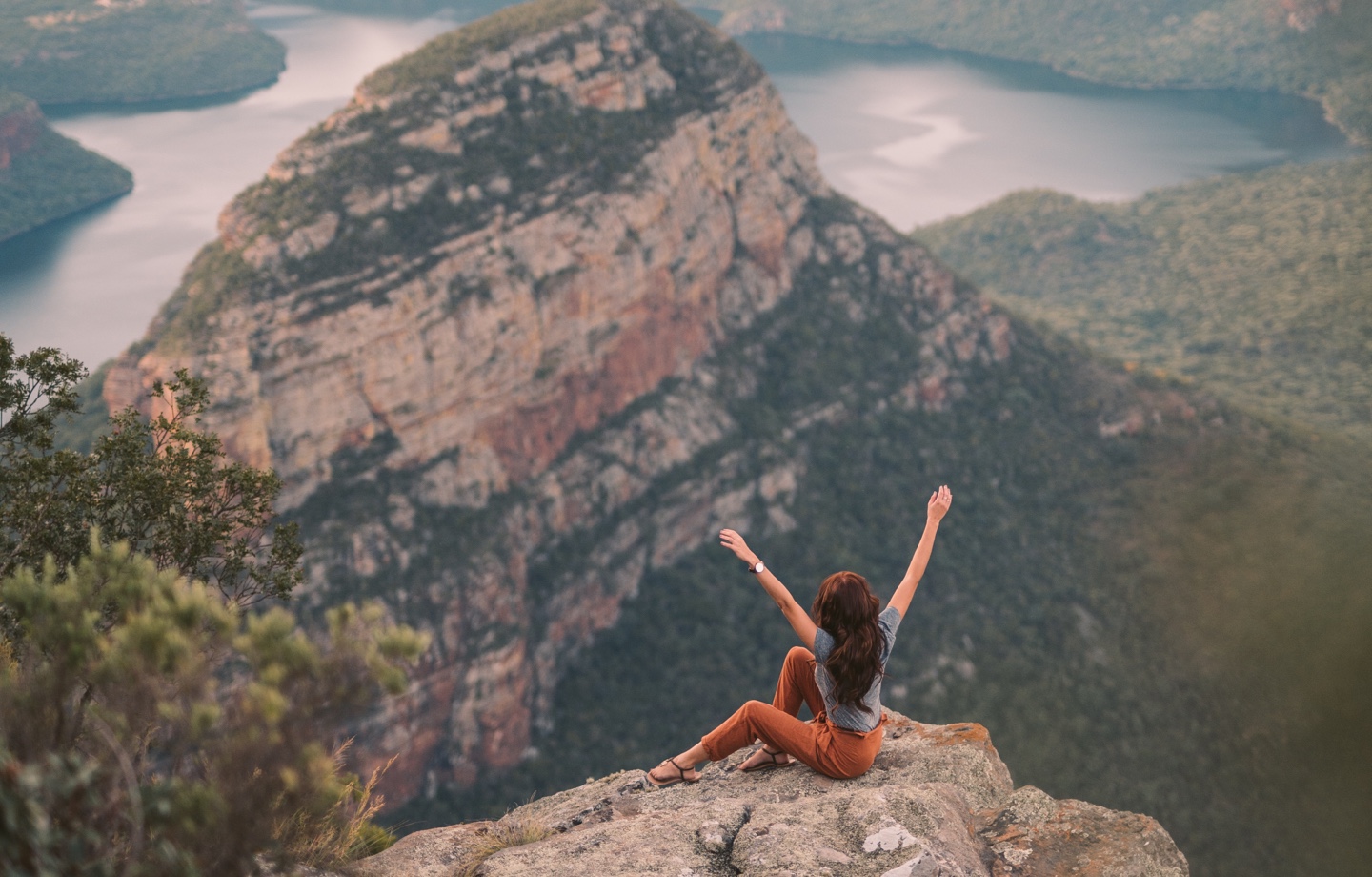 Hiker At Peak
