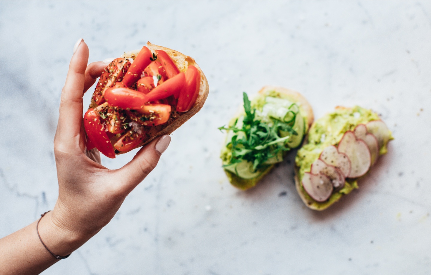Three Types of Vegetable Toast