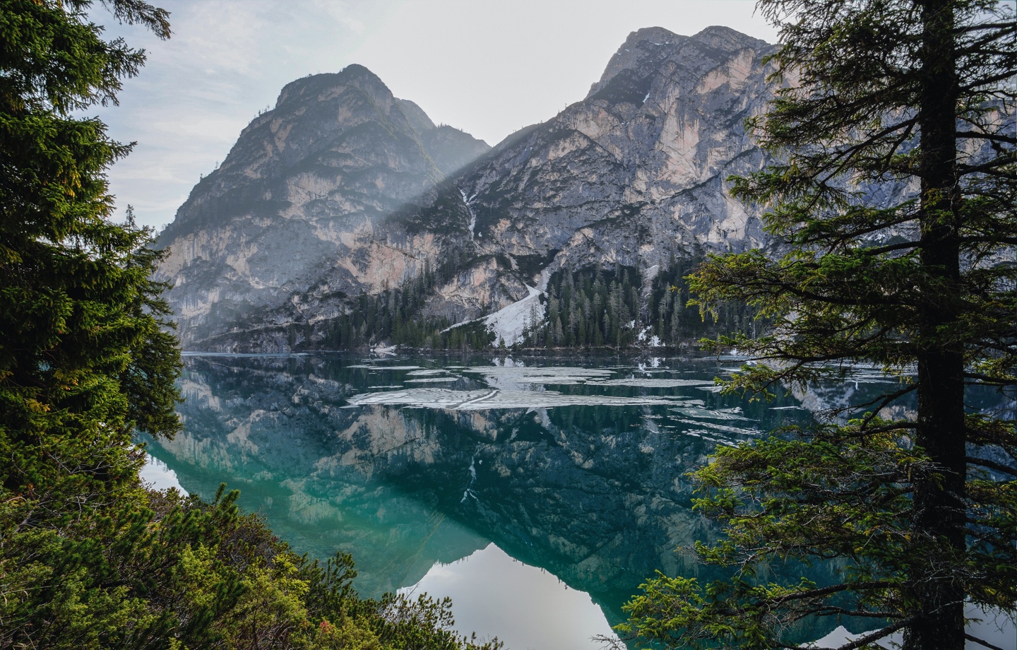 Lake Surrounded By Mountains