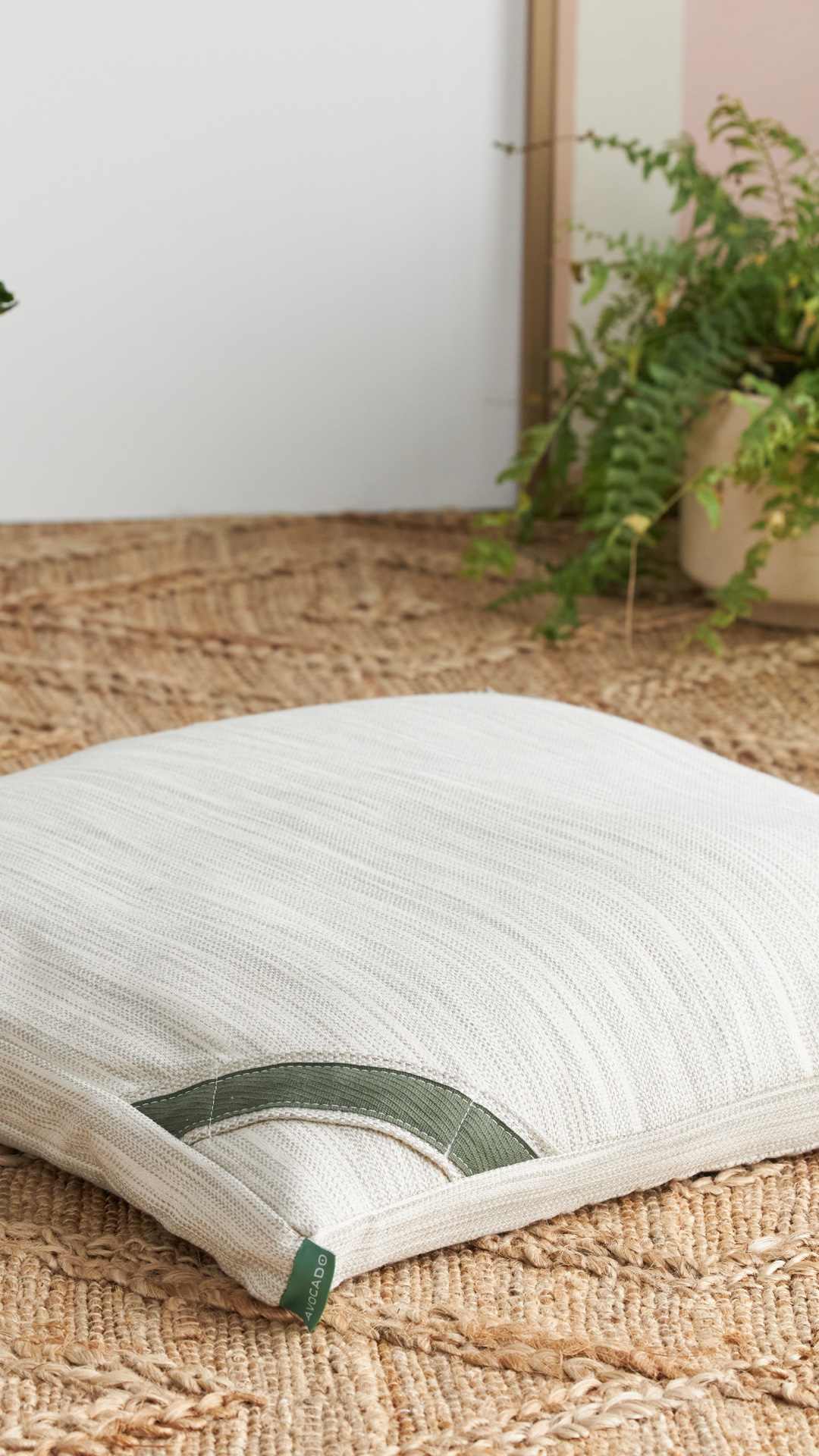 Avocado Organic Square Meditation Yoga Pillow