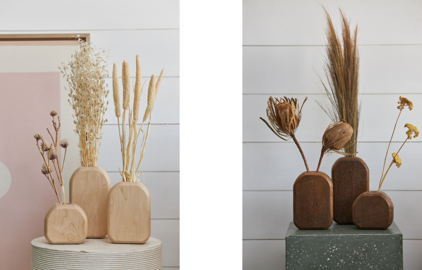 Avocado Zero Waste Wood Vases