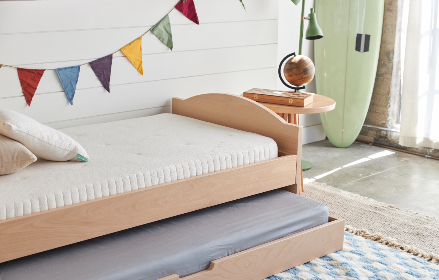 Avocado Organic Kids Mattress and Eco Trundle Bed