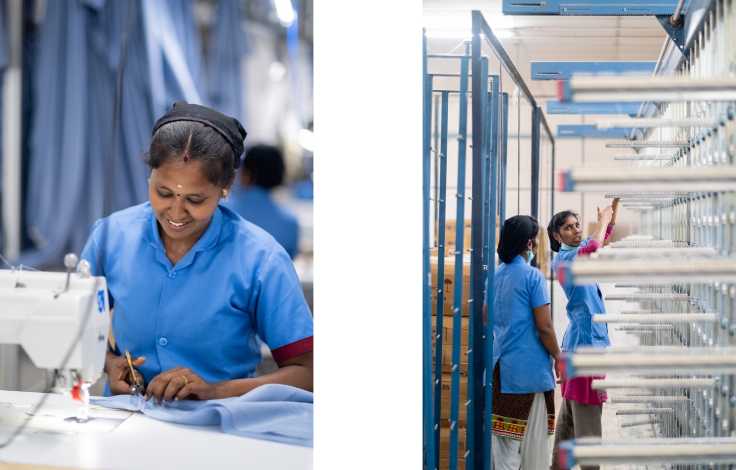 women at textile mill in india