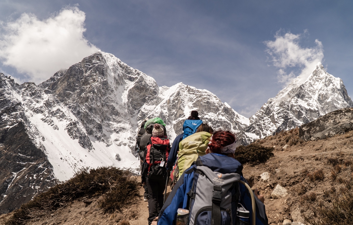 people hiking on mountain