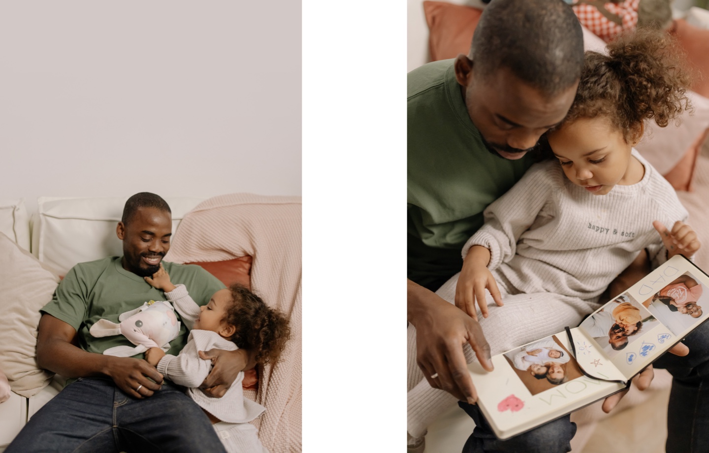father reading to daughter