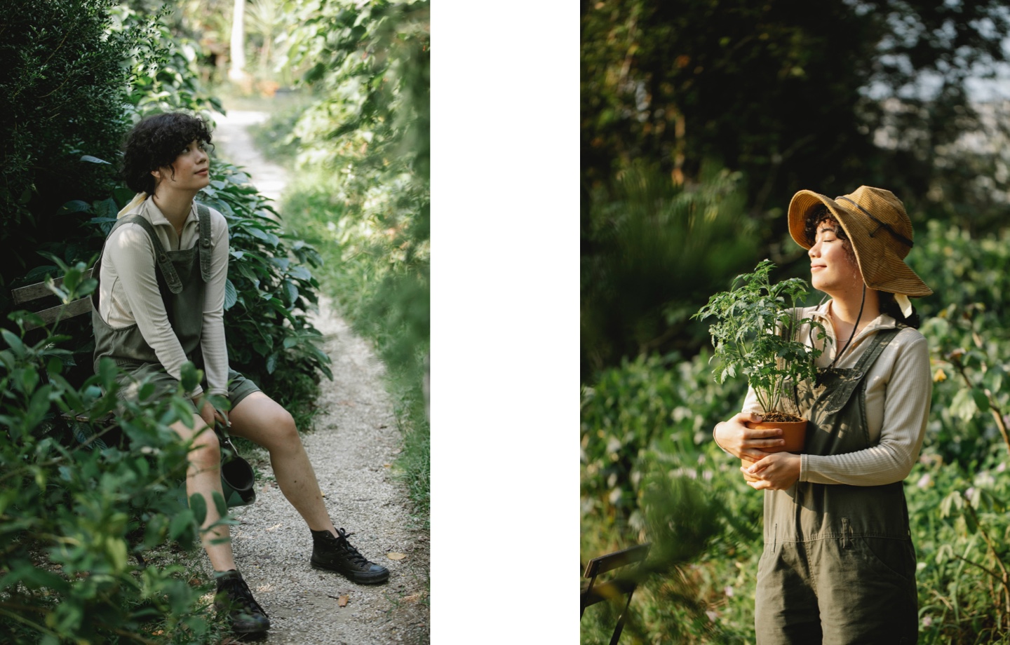 woman gardening