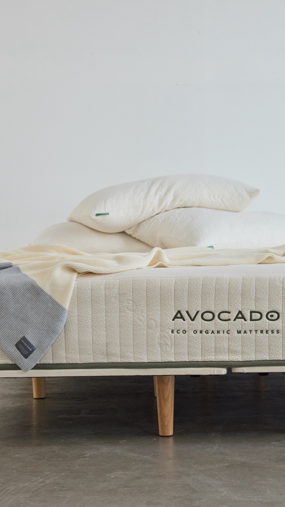 avocado eco bed frame with adjustable legs