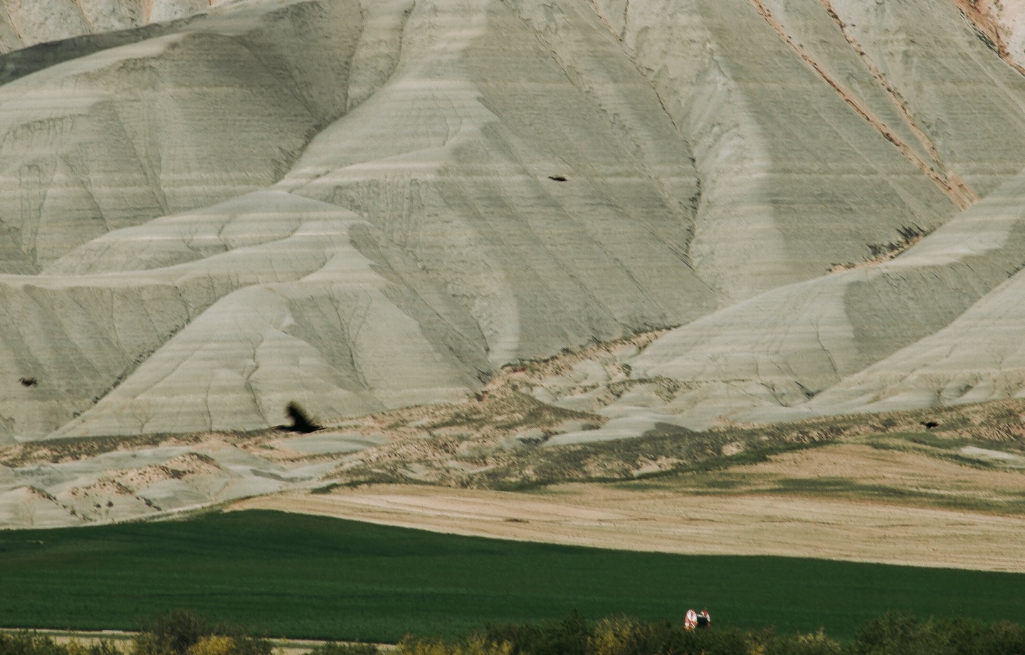 scenic landscape with barren mountains