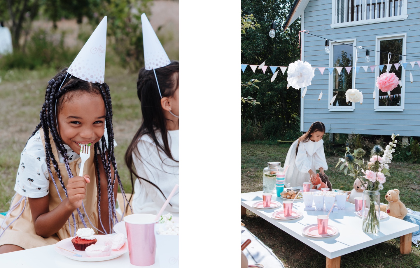 children at kids party picnic