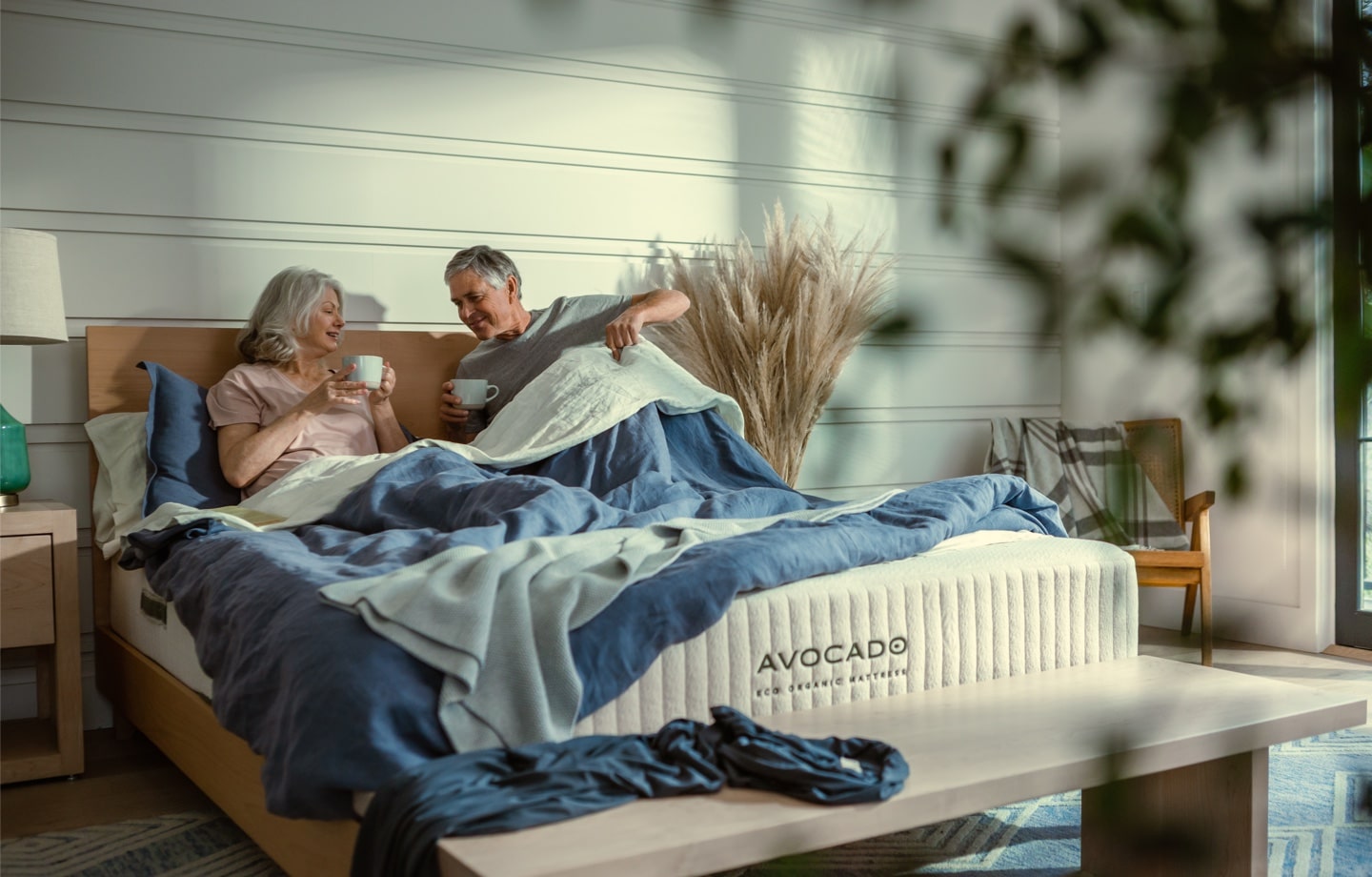 couple on avocado eco organic mattress
