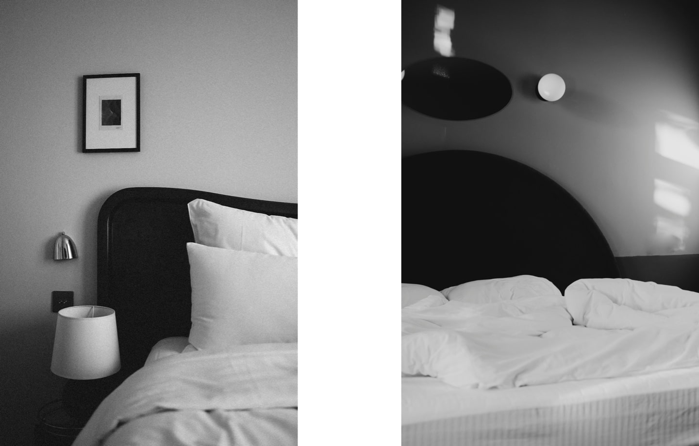 black and white photos of peaceful bedroom