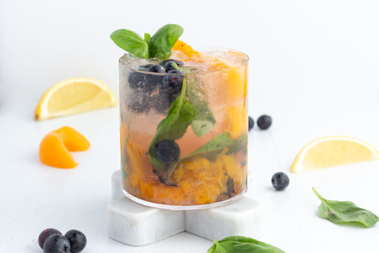 Bedtime Mocktail Series: Peach Blueberry Dream