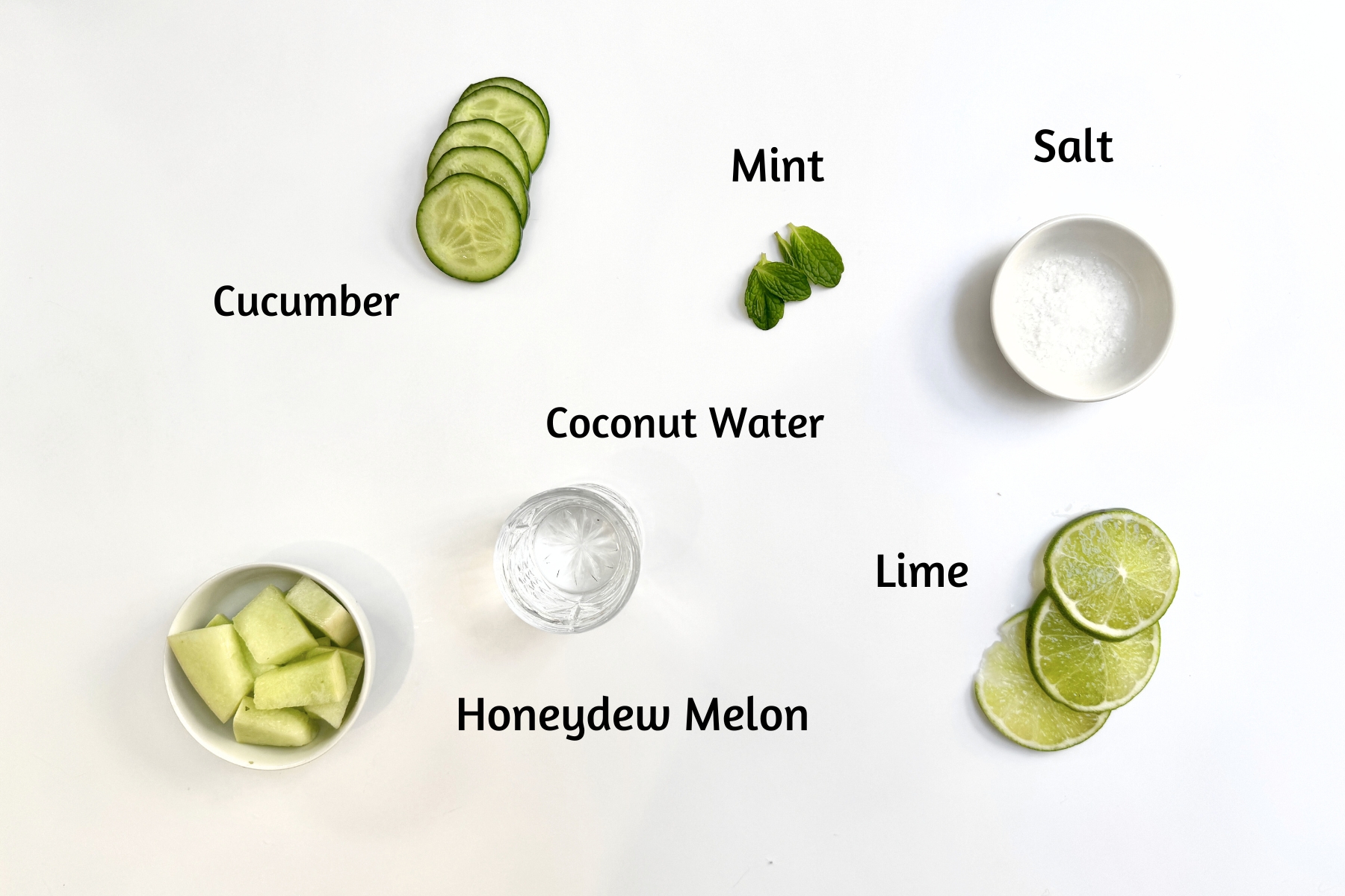 Bedtime Mocktail- Cucumber Mint Refresher Ingredients