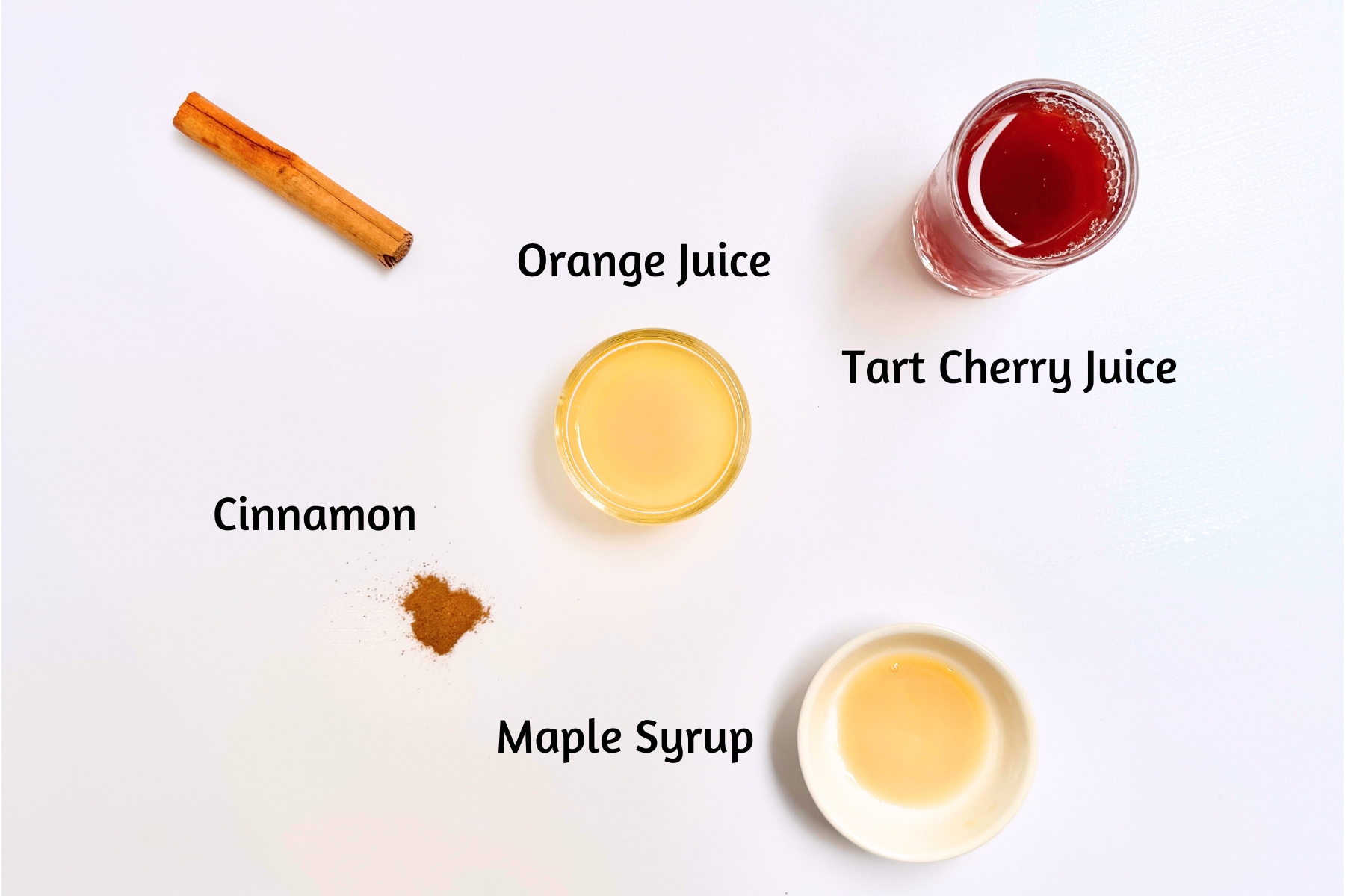 Bedtime Mocktail Series: Maple Spiced Cherry Night Ingredients