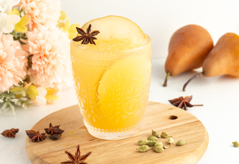 Bedtime Mocktail Series: Vanilla Pear Cardamom Spritz