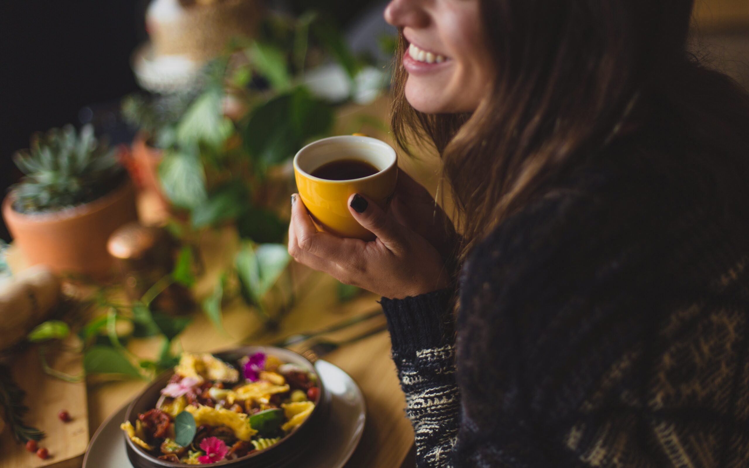Woman eating healthy