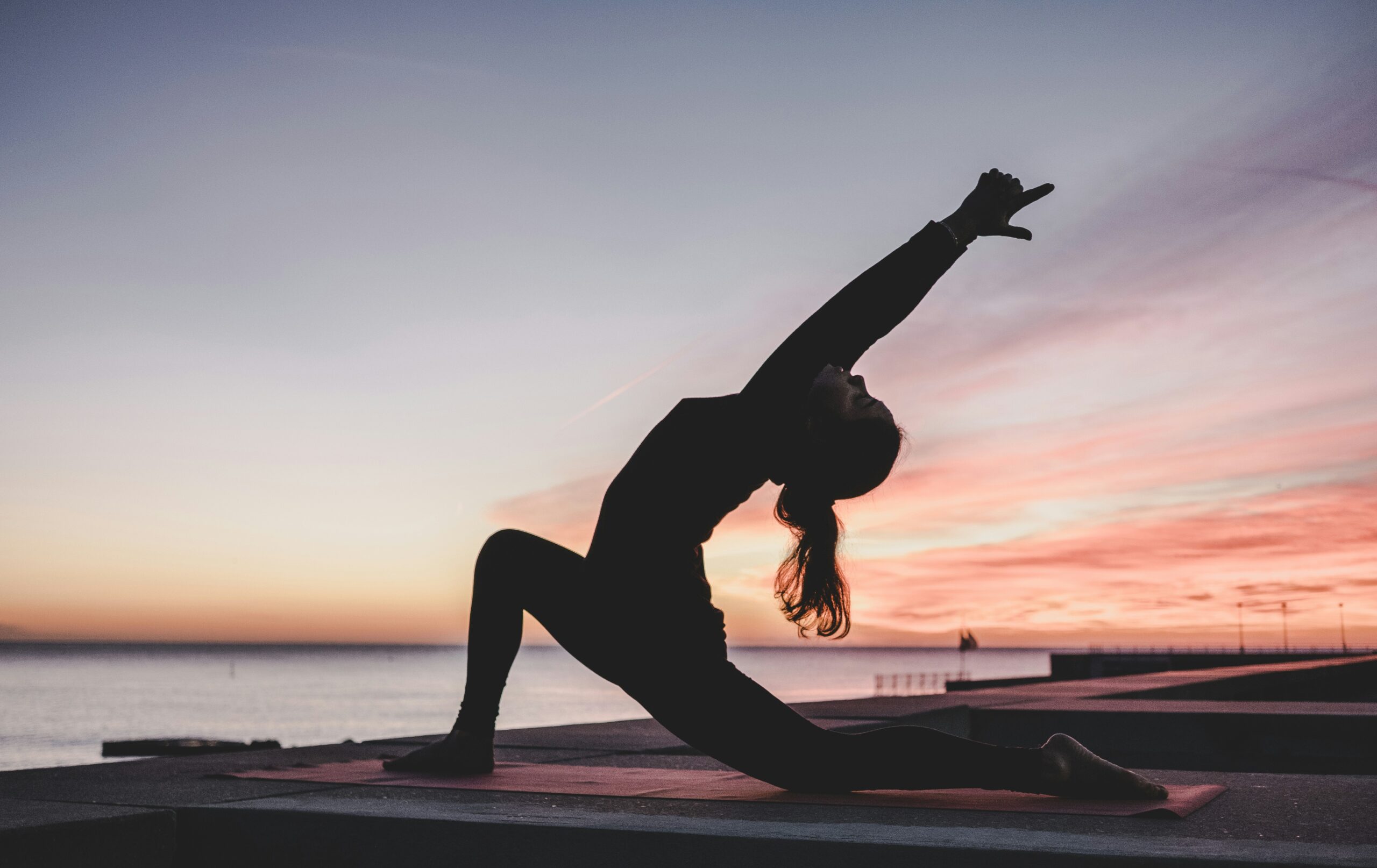 Yoga during sunset