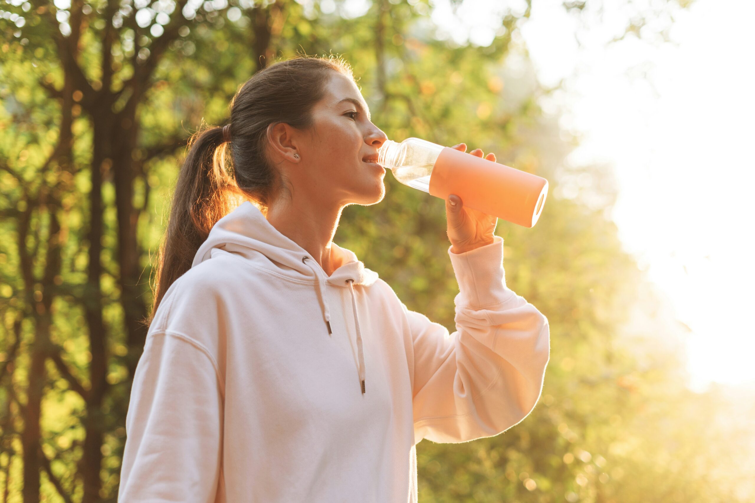 Woman drinking water
