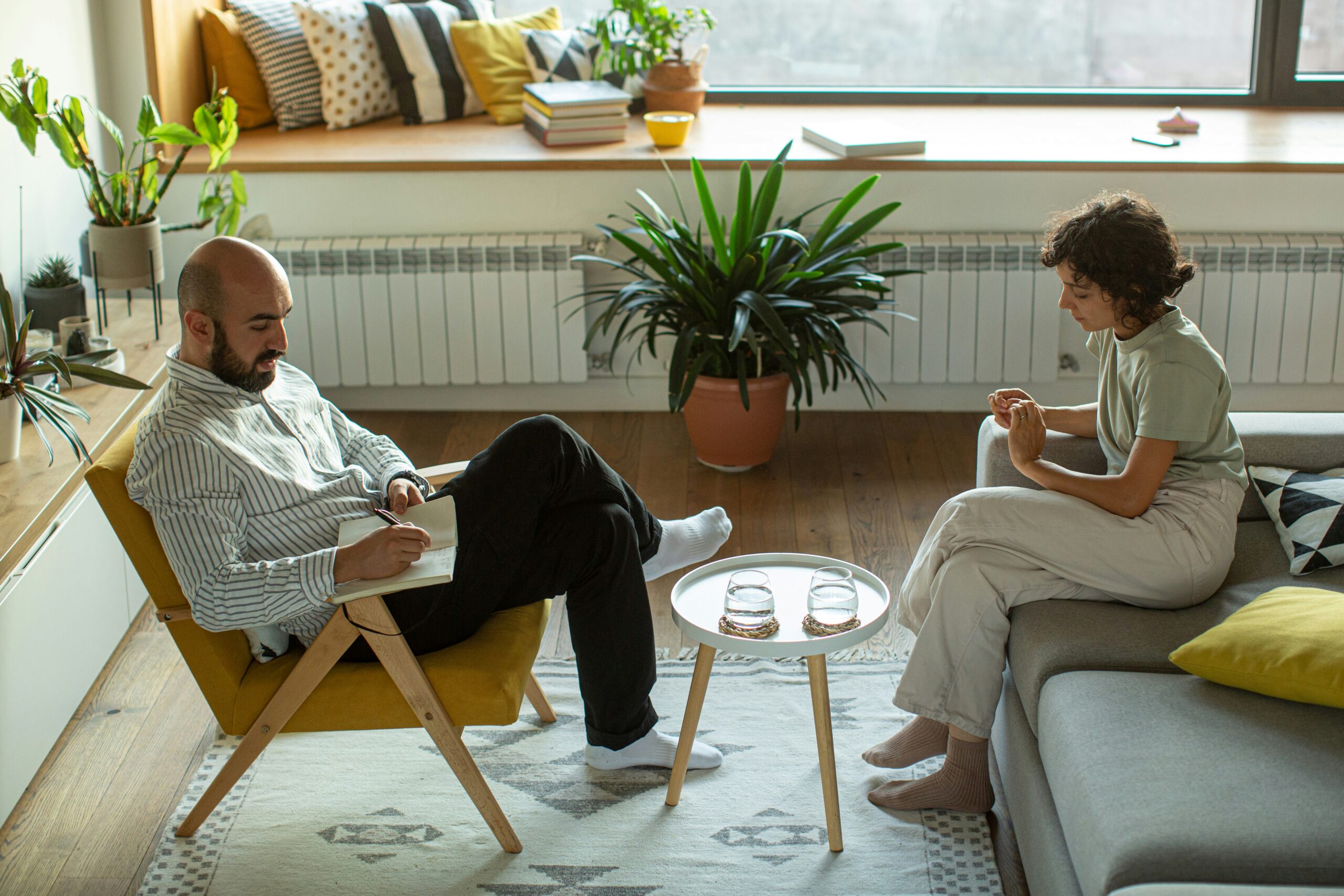 Talking to a therapist