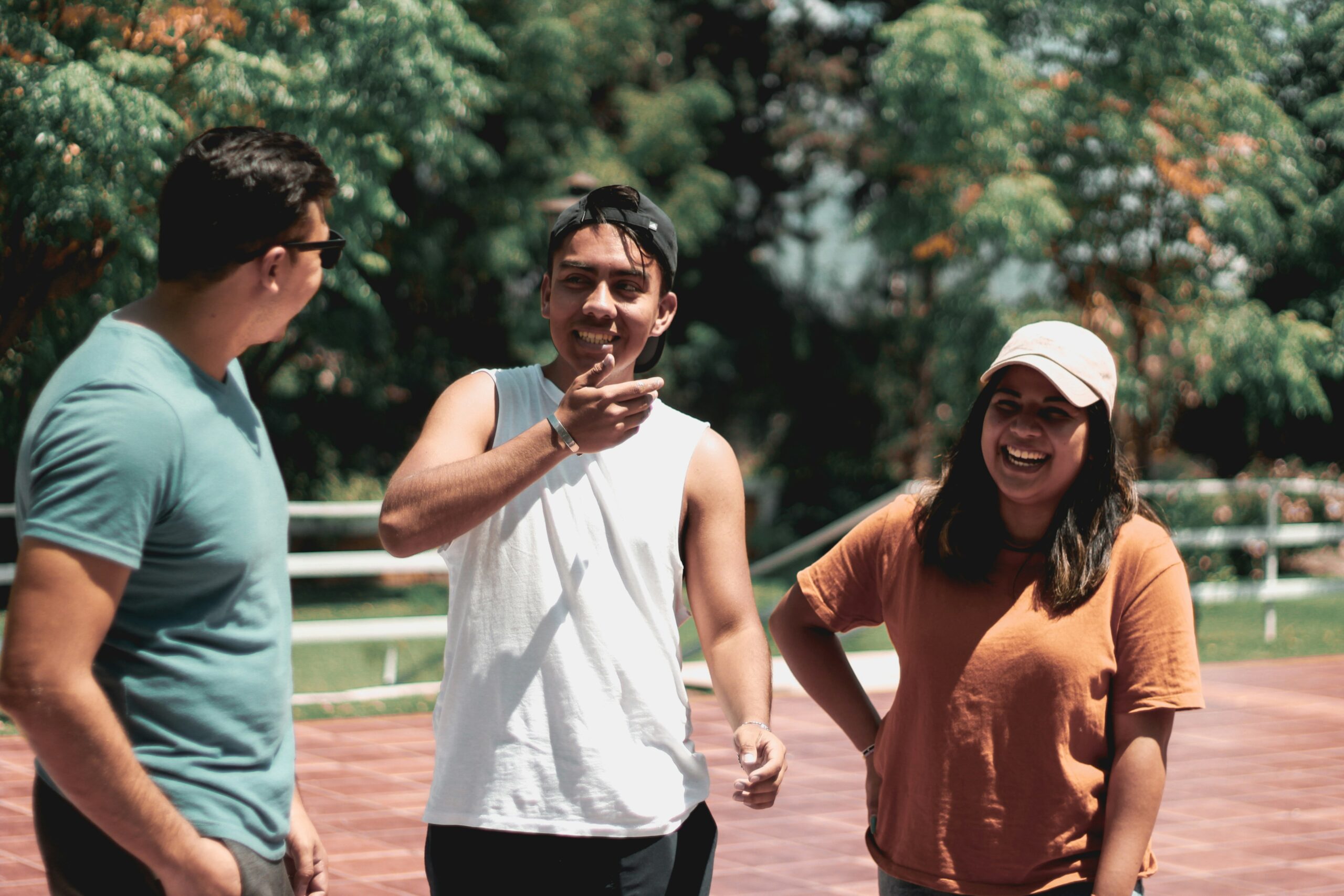 Friends Socializing Outside