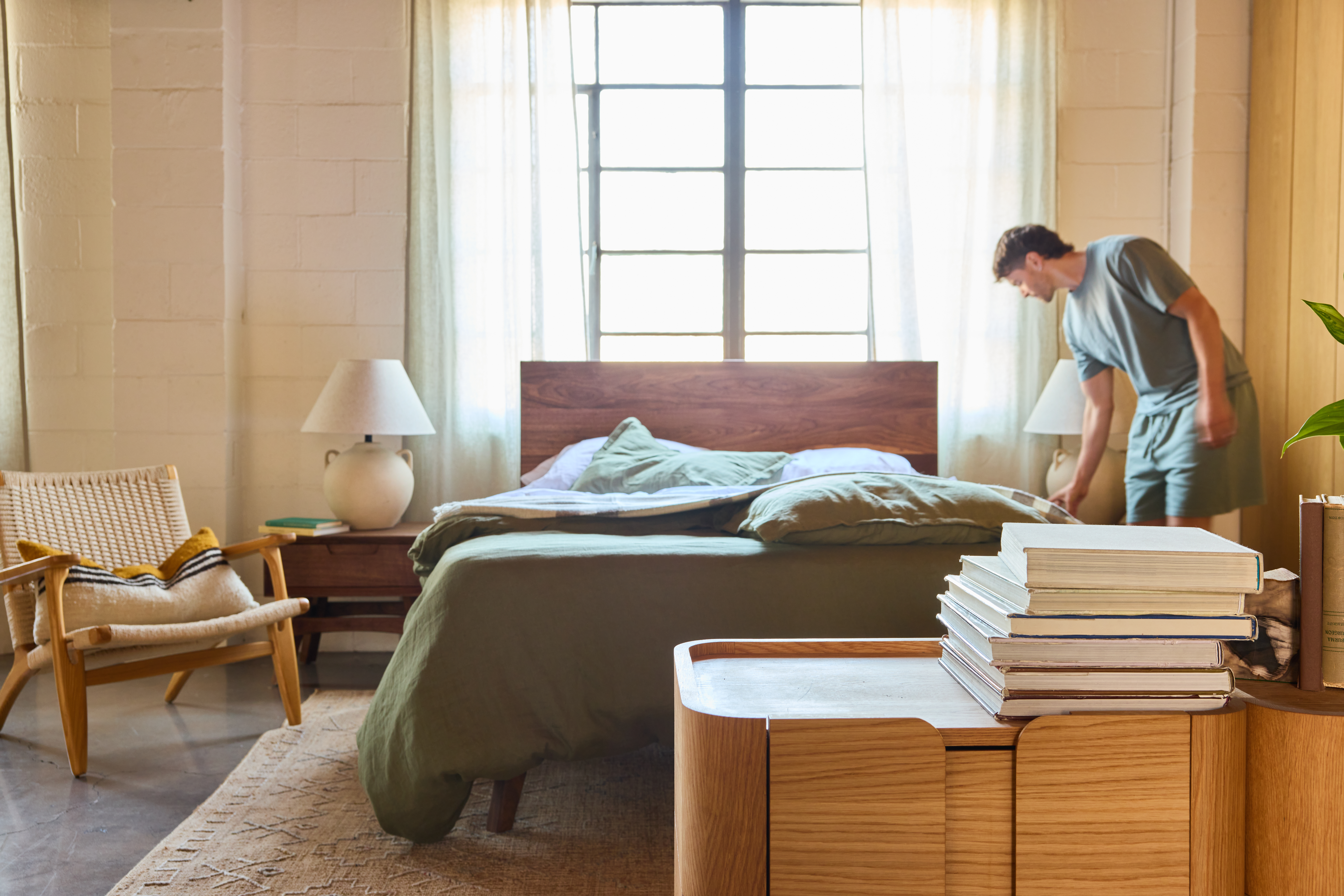 Avocado Montecito Bed Frame Lifestyle