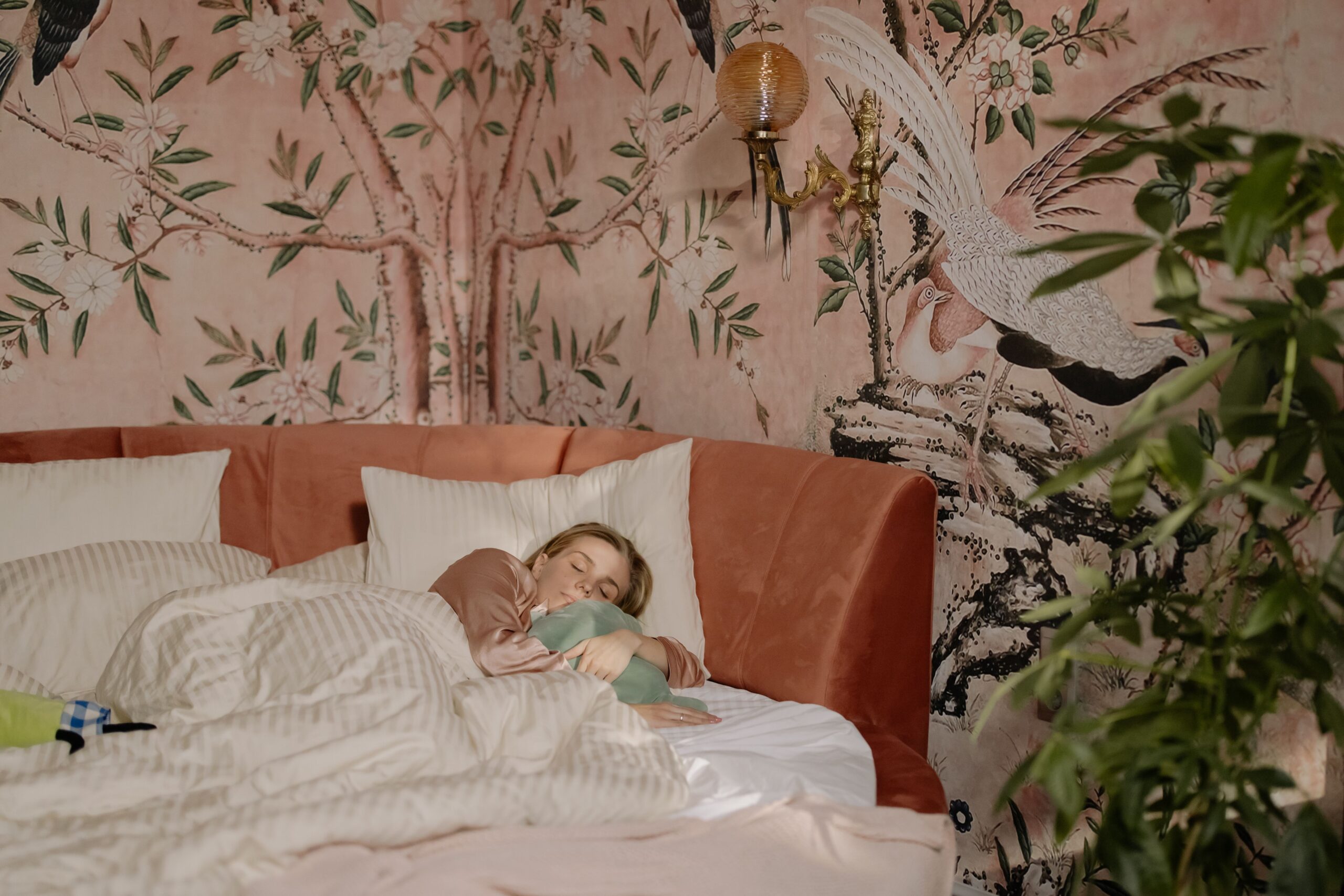 asleep in bed
