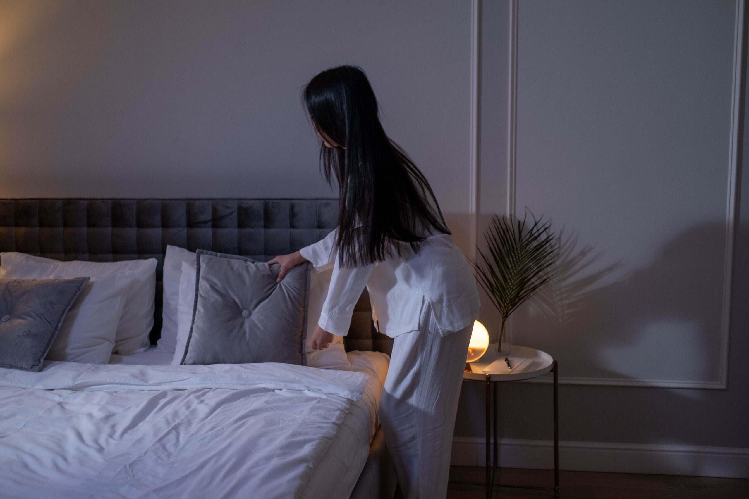 girl getting ready for bed