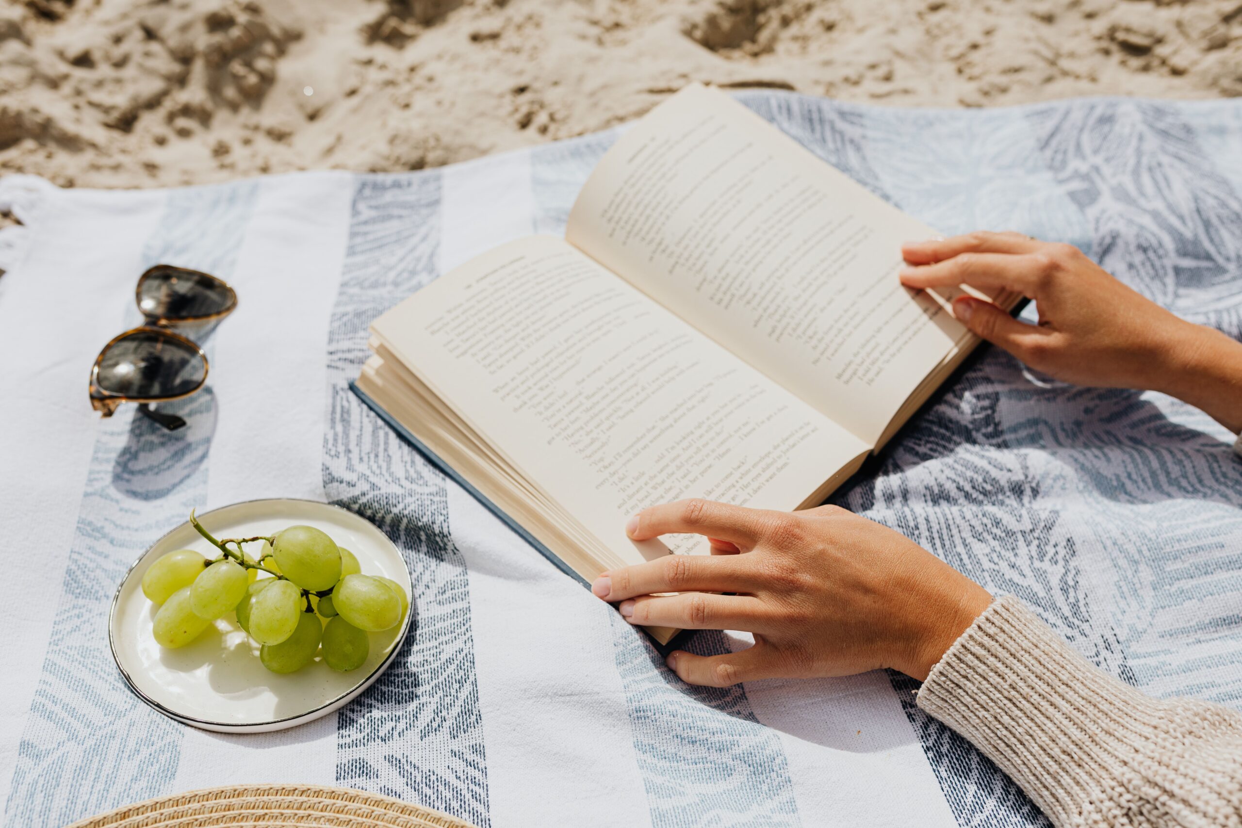 Reading at beach