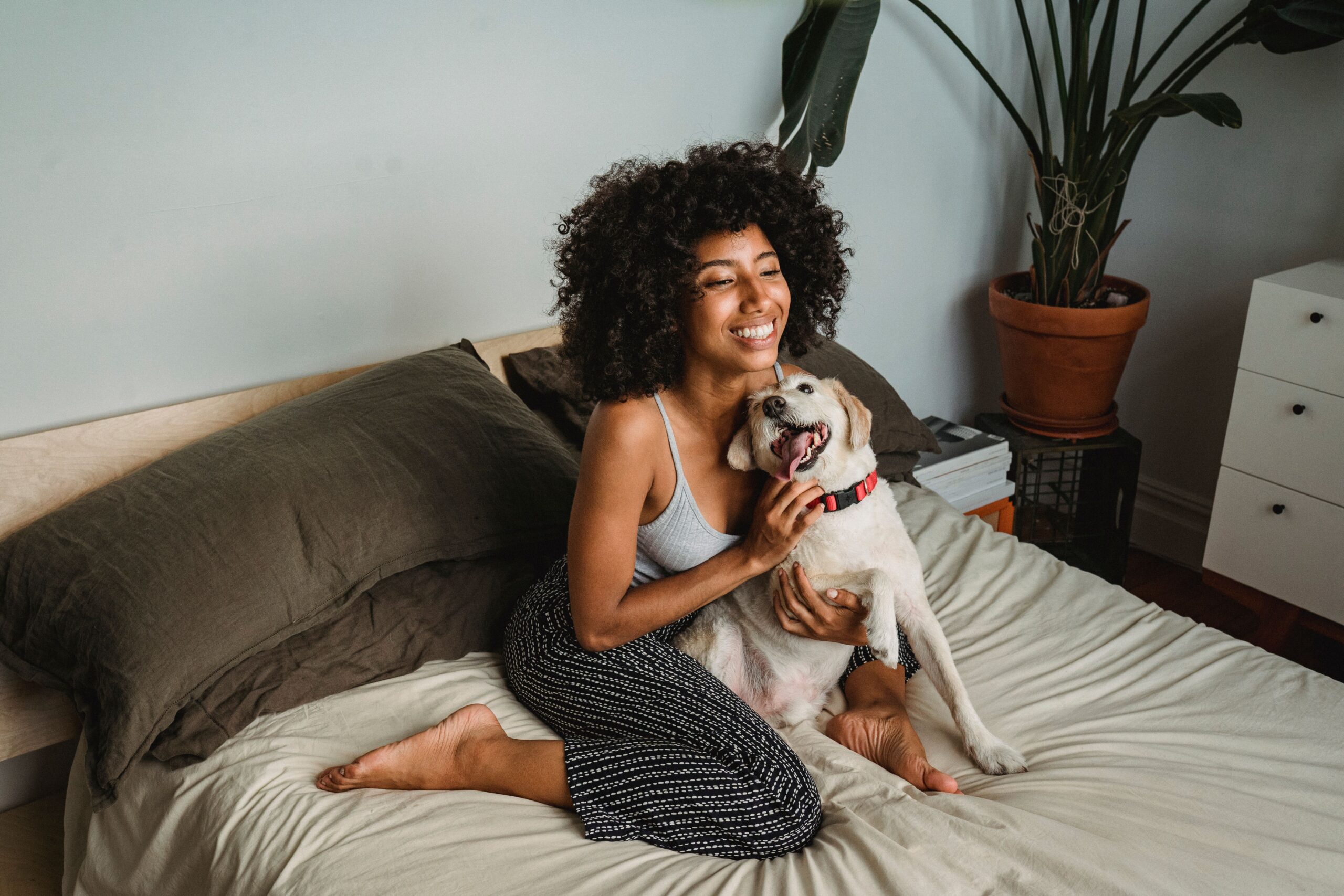 Girl and dog
