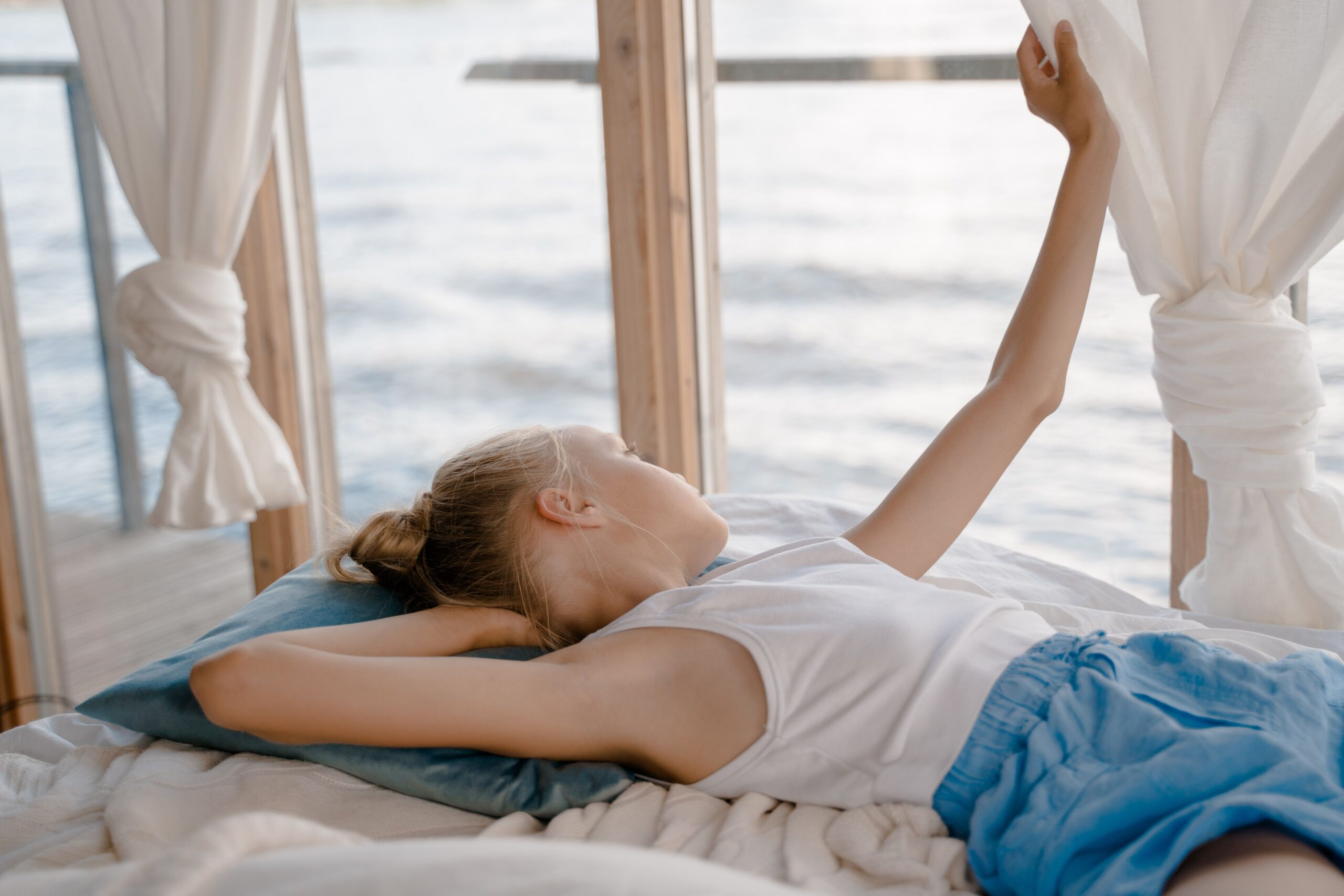 girl having slow morning