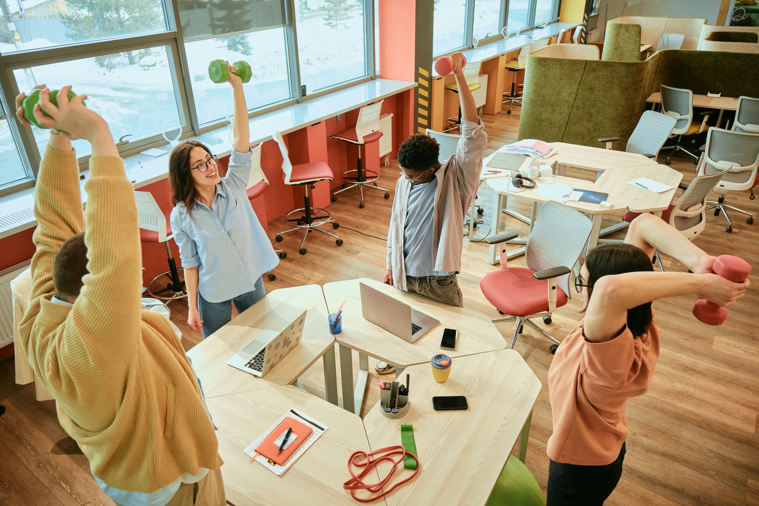 exercising at work